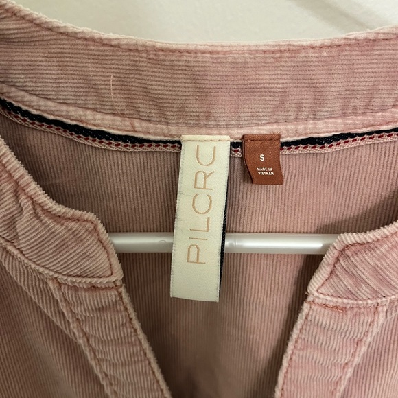 Pilcro (Anthropologie) Laney Tiered Corduroy Dress in Pink - Picture 4 of 4